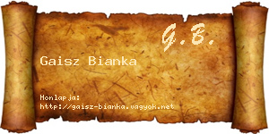 Gaisz Bianka névjegykártya